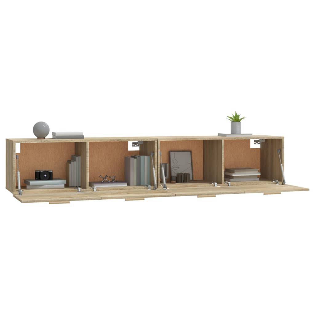 vidaXL Wandschränke 2 Stk. Sonoma-Eiche 100x36,5x35 cm Holzwerkstoff