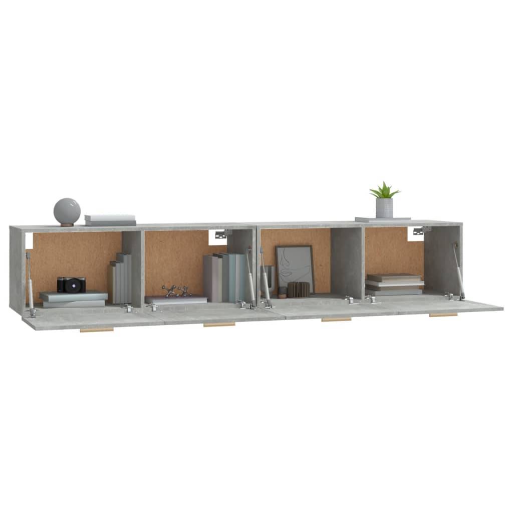 vidaXL Wandschränke 2 Stk. Betongrau 100x36,5x35 cm Holzwerkstoff