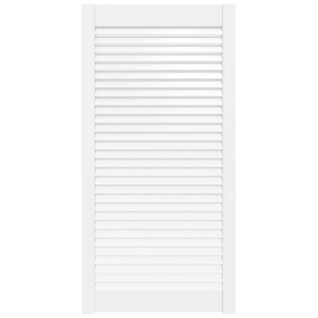 vidaXL Schranktür Lamellen-Design Weiß 99,3x49,4 cm Massivholz Kiefer