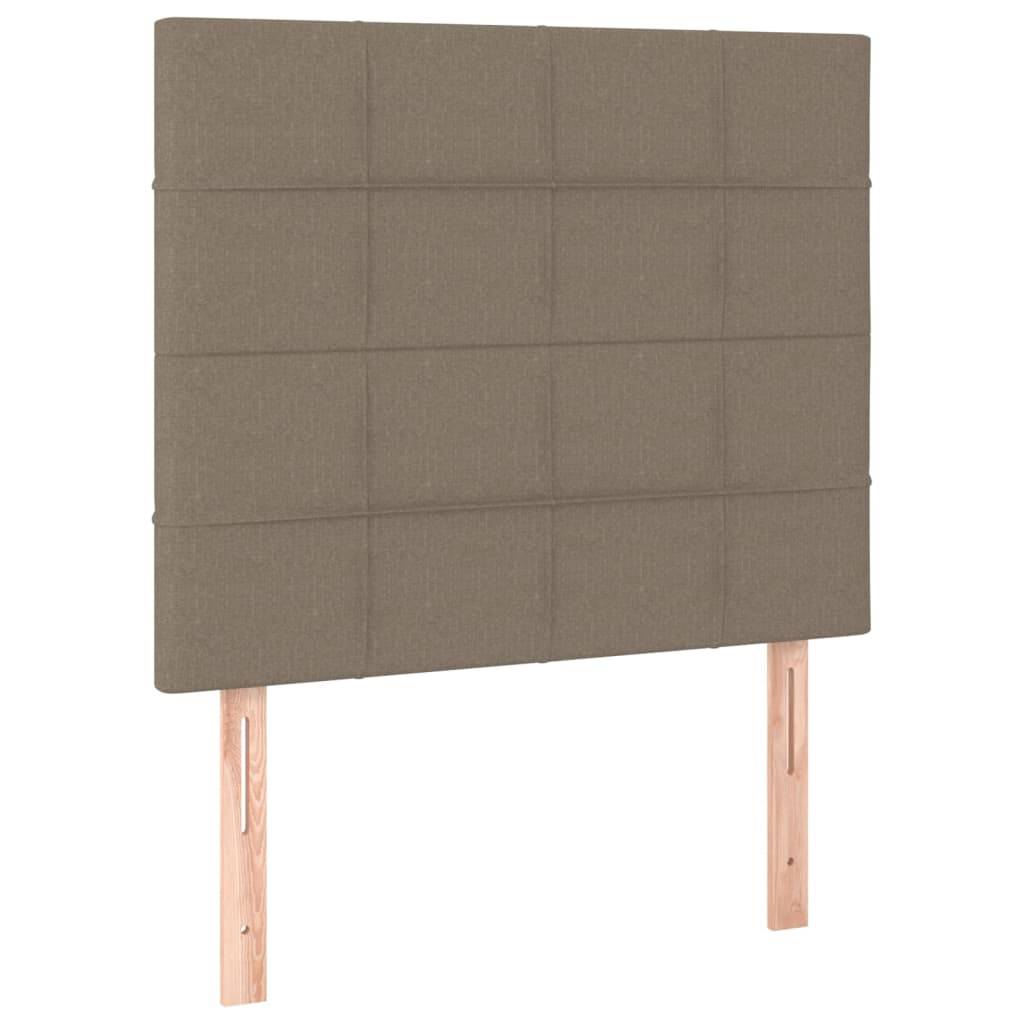 vidaXL Kopfteile 2 Stk. Taupe 90x5x78/88 cm Stoff