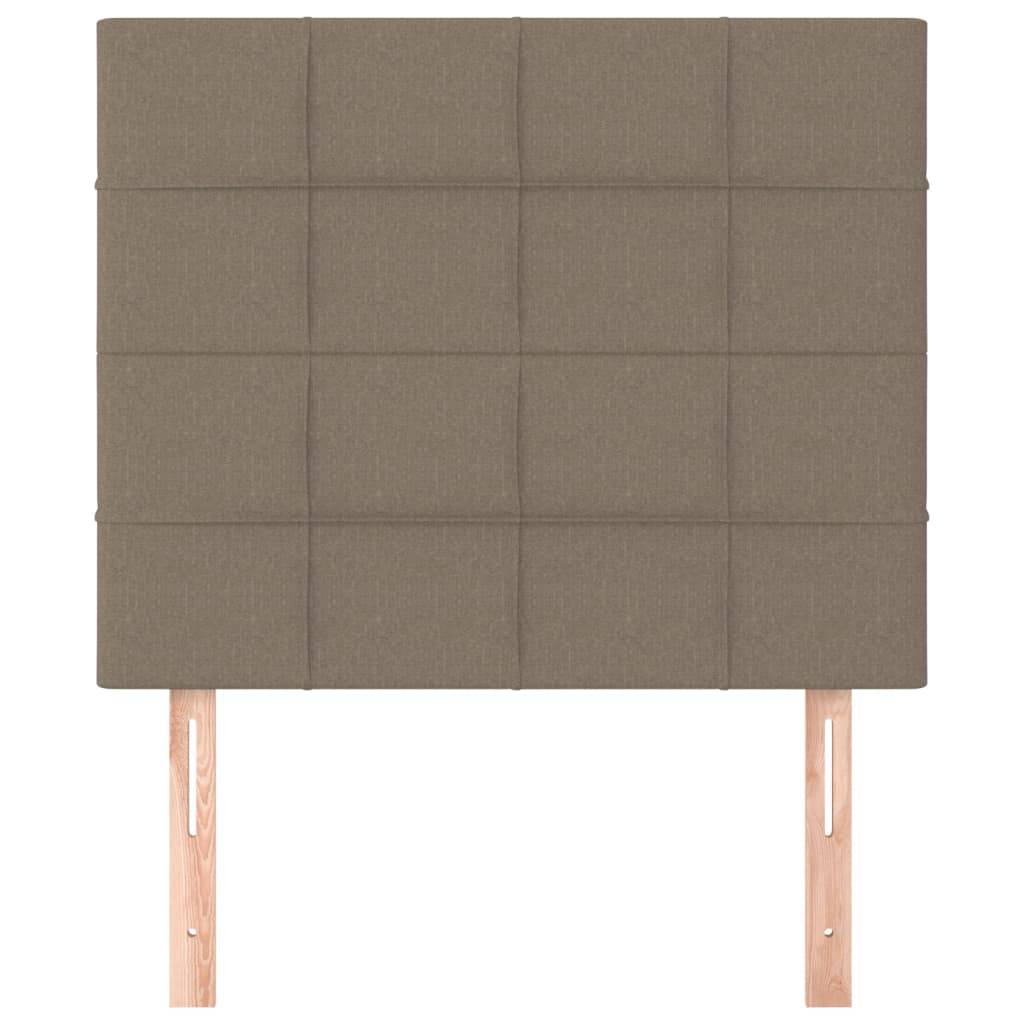 vidaXL Kopfteile 2 Stk. Taupe 90x5x78/88 cm Stoff