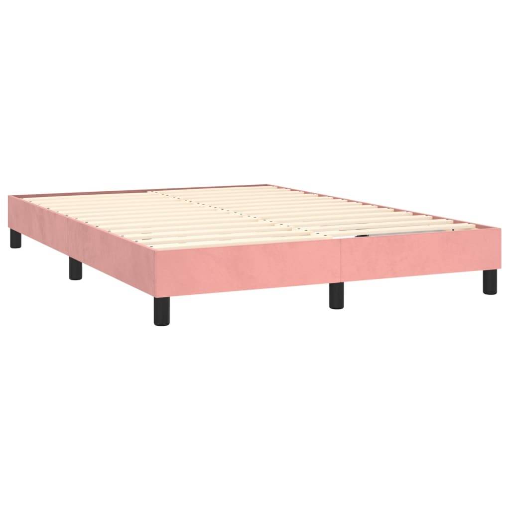 vidaXL Bettgestell Rosa 140x200 cm Samt