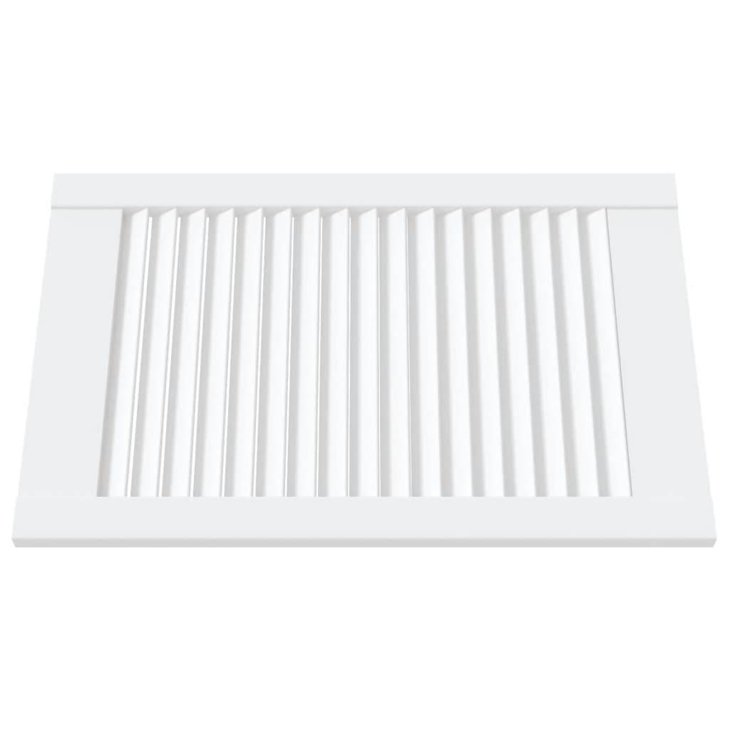 vidaXL Schranktüren Lamellen-Design 4 Stk Weiß 61,5x39,4 cm Massivholz