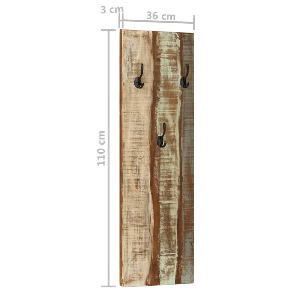 vidaXL Wandgarderoben 2 Stk. 36x3x110 cm Altholz Massiv