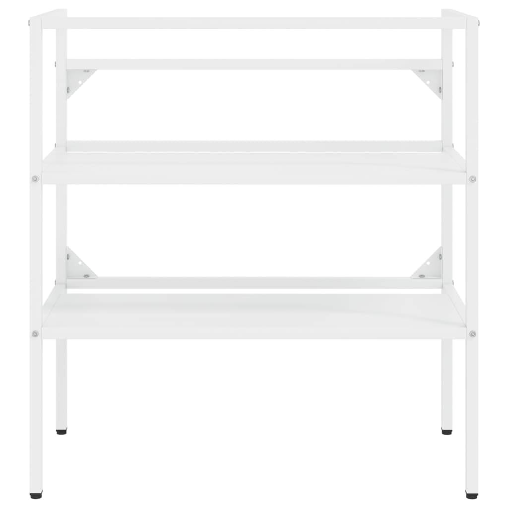 vidaXL Badezimmer Waschtischgestell Weiß 79x38x83 cm Eisen