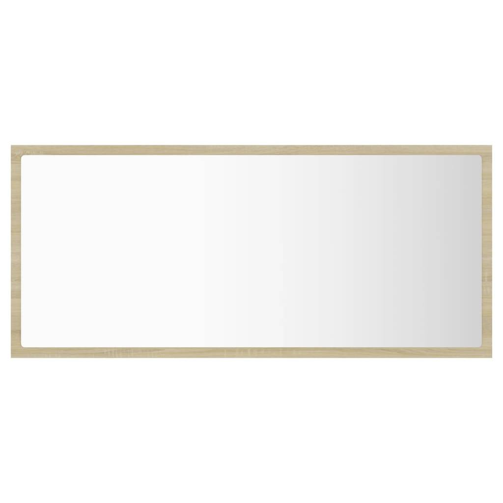 vidaXL LED-Badspiegel Sonoma-Eiche 90x8,5x37 cm Acryl