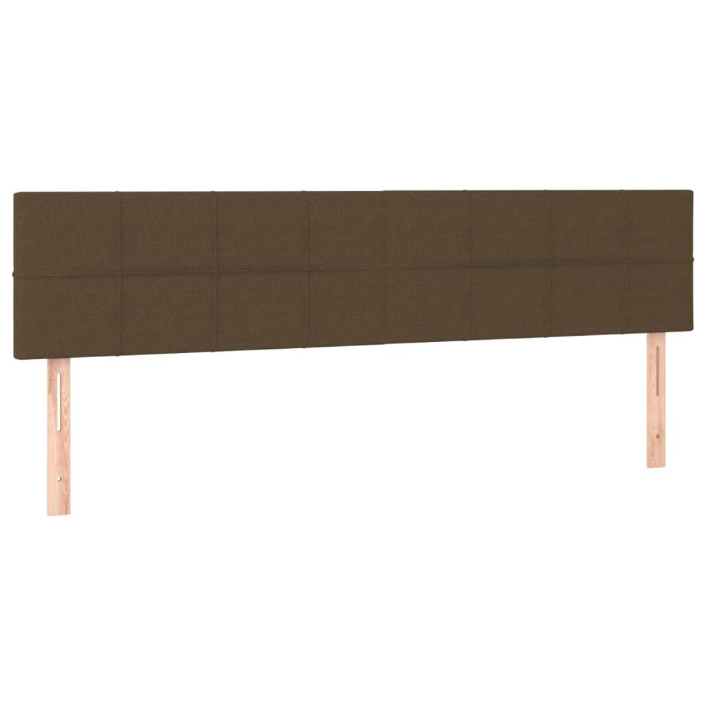 vidaXL Kopfteile 2 Stk. Dunkelbraun 90x5x78/88 cm Stoff
