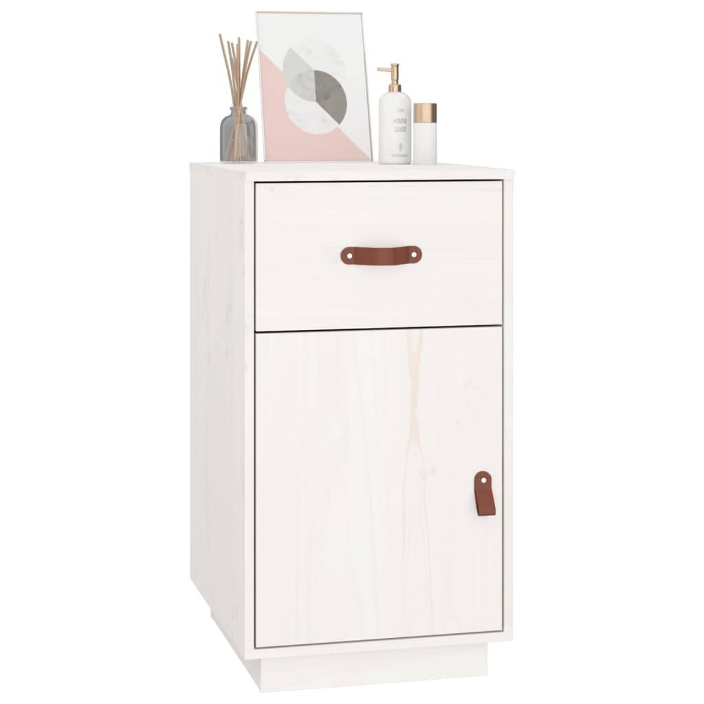 vidaXL Schreibtisch-Schrank Weiß 40x50x75 cm Massivholz Kiefer