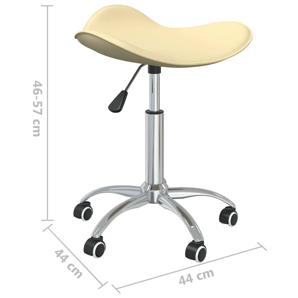 vidaXL Friseur Rollhocker Creme Kunstleder