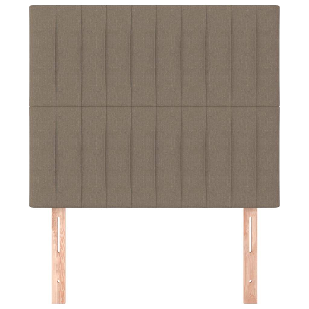 vidaXL Kopfteile 2 Stk. Taupe 90x5x78/88 cm Stoff