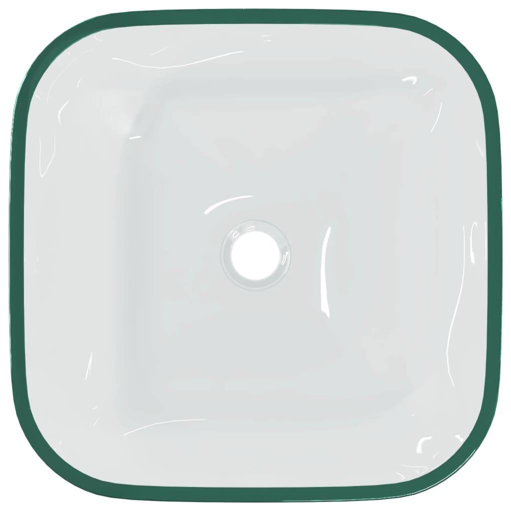 vidaXL Waschbecken Glas 42x42x14 cm Transparent