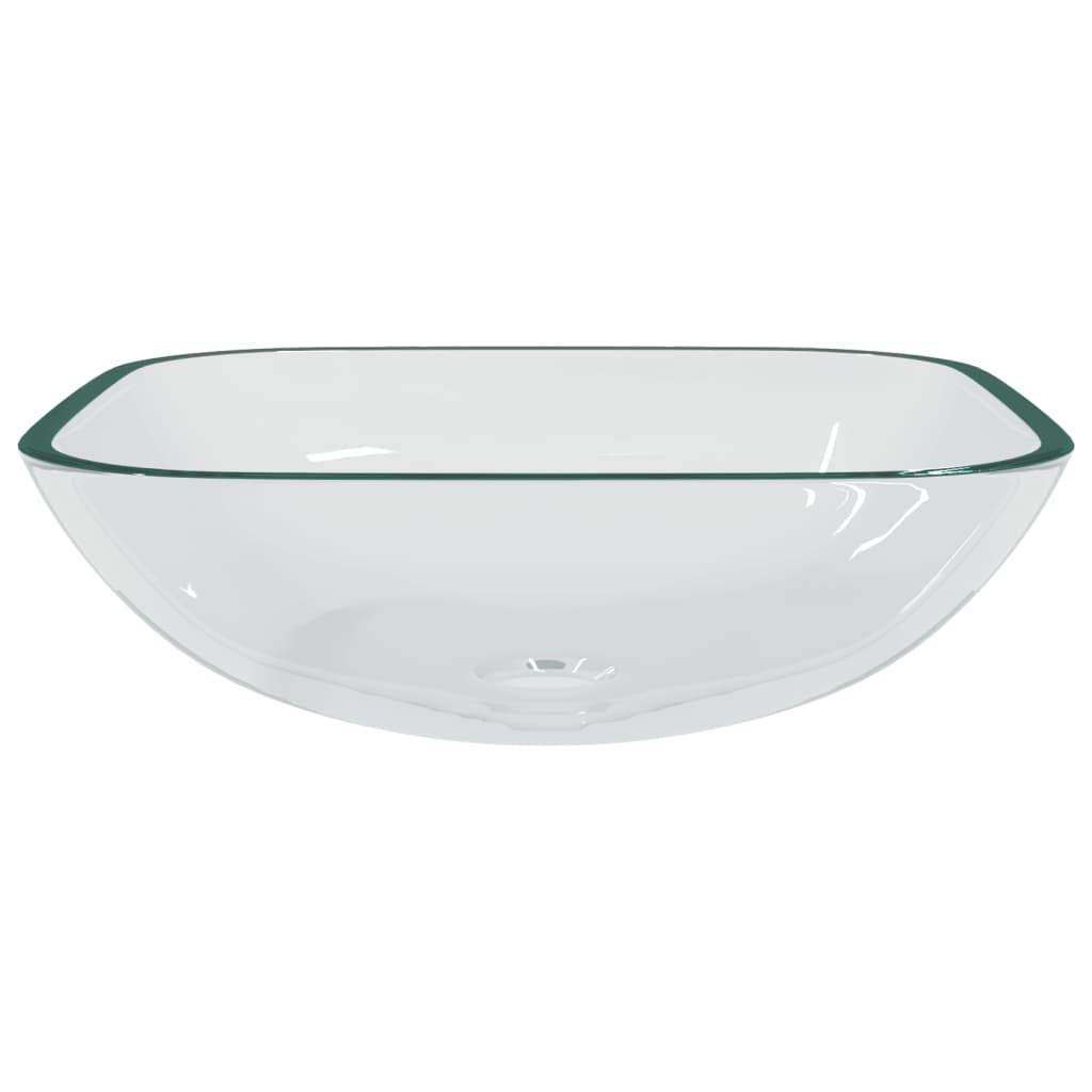 vidaXL Waschbecken Glas 42x42x14 cm Transparent