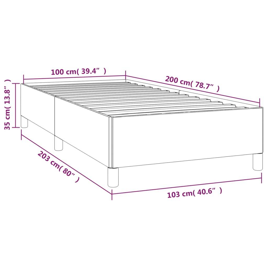 vidaXL Bettgestell ohne Matratze Blau 100x200 cm Stoff