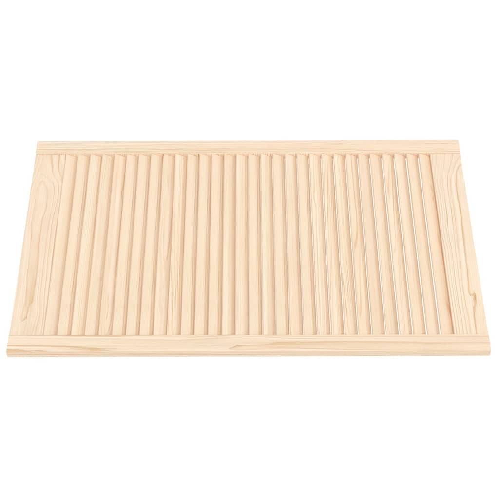 vidaXL Schranktüren Lamellen-Design 2 Stk. 99,3x59,4 cm Massivholz