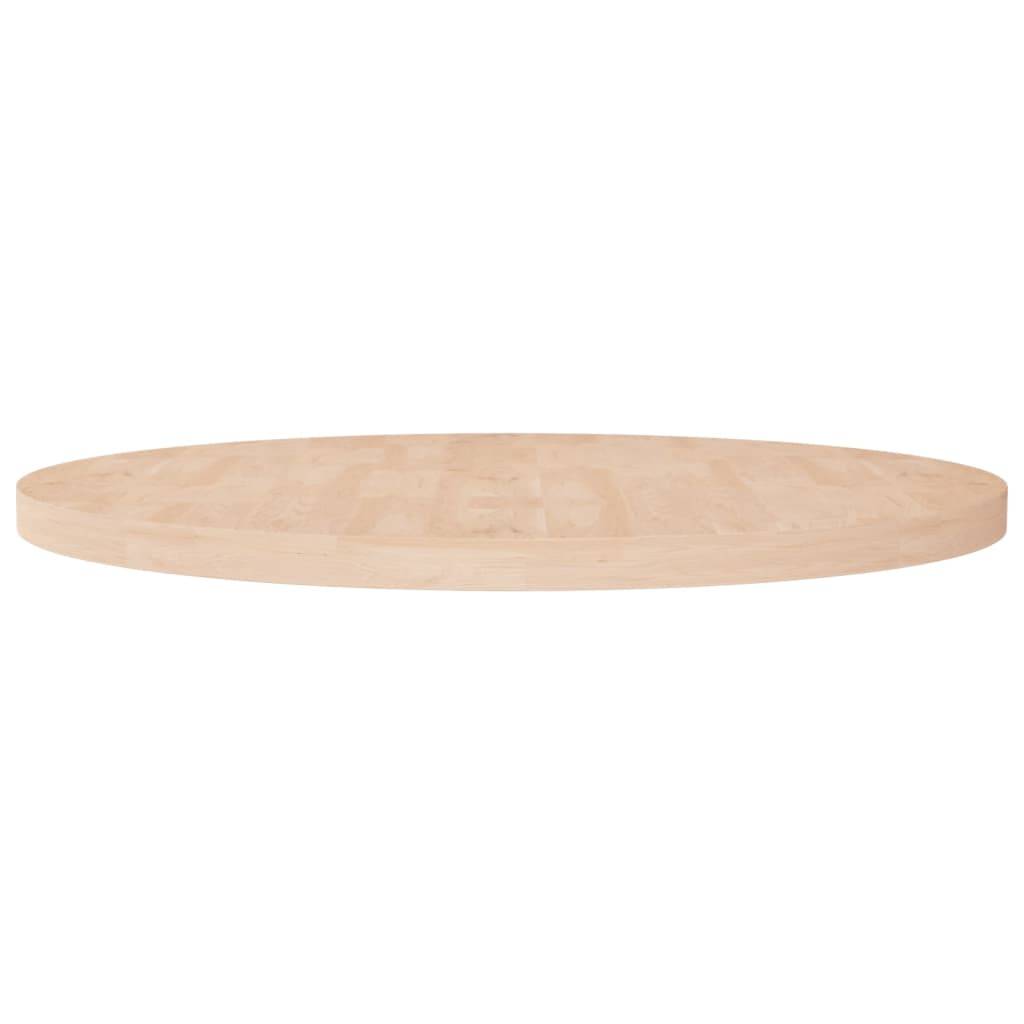 vidaXL Runde Tischplatte Ø90x4 cm Unbehandeltes Massivholz Eiche