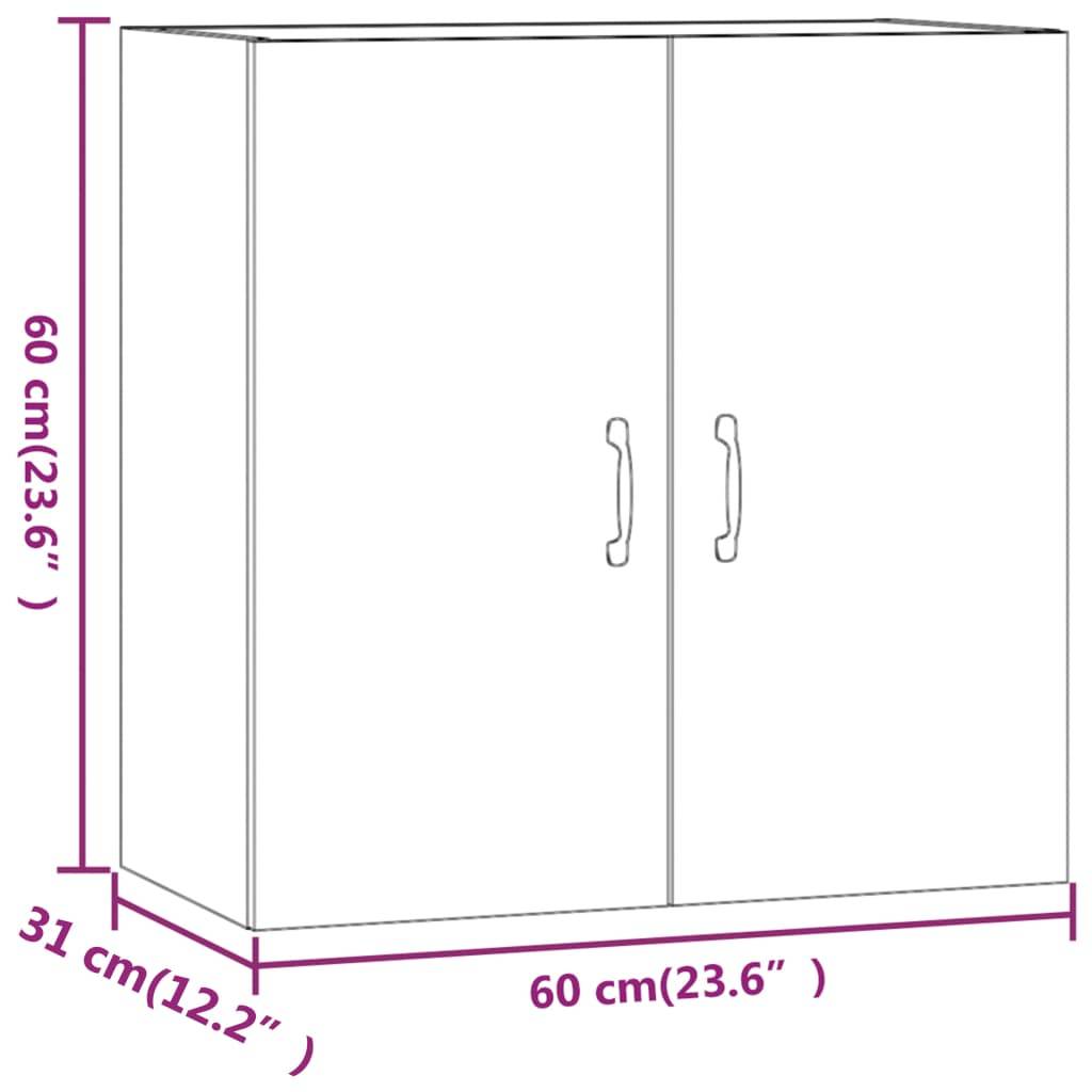 vidaXL Wandschrank Weiß 60x31x60 cm Holzwerkstoff