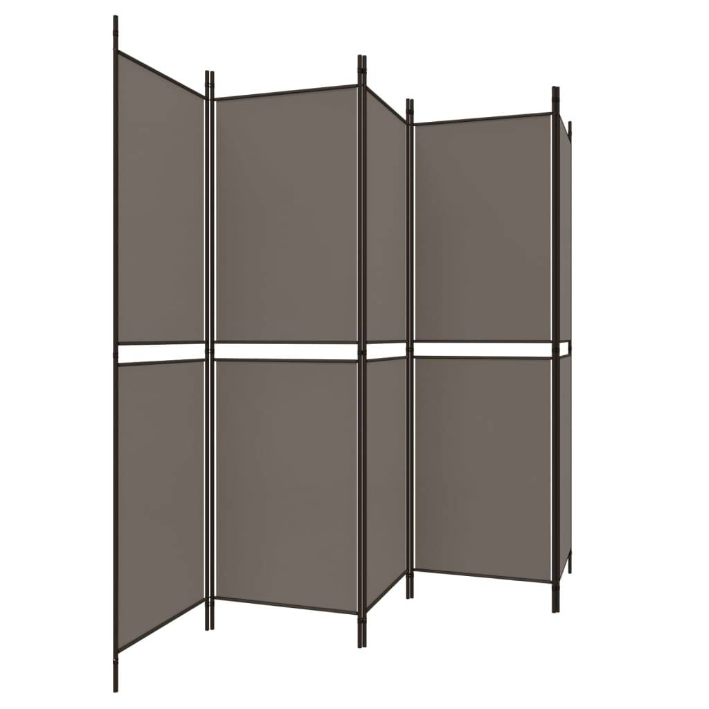 vidaXL 5-tlg. Paravent Anthrazit 250x180 cm Stoff