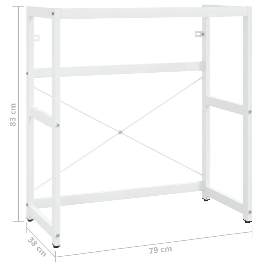 vidaXL Badezimmer Waschtischgestell Weiß 79x38x83 cm Eisen