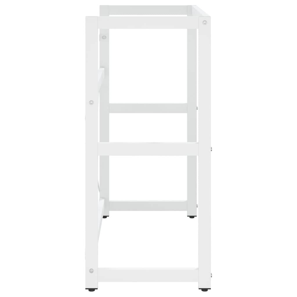 vidaXL Badezimmer Waschtischgestell Weiß 79x38x83 cm Eisen