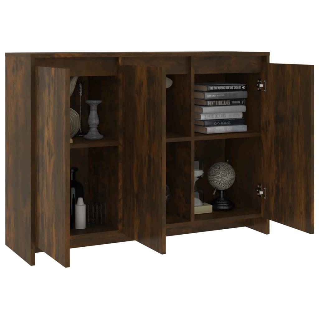 vidaXL Sideboard Räuchereiche 102x33x75 cm Holzwerkstoff