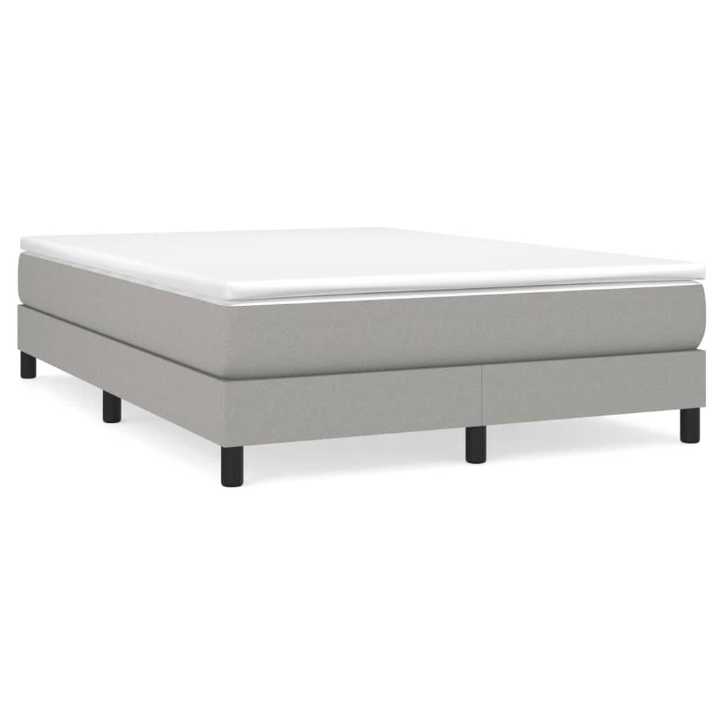 vidaXL Bettgestell ohne Matratze Hellgrau 140x200 cm Stoff