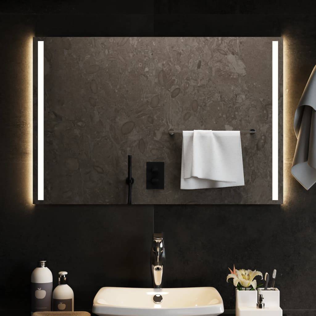vidaXL LED-Badspiegel 90x60 cm