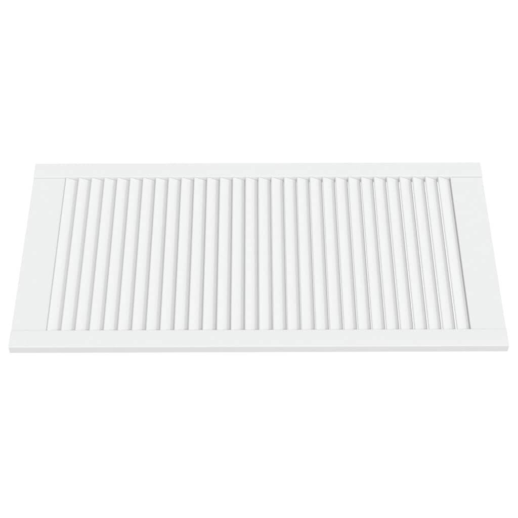 vidaXL Schranktüren Lamellen-Design 2 Stk Weiß 99,3x49,4 cm Massivholz