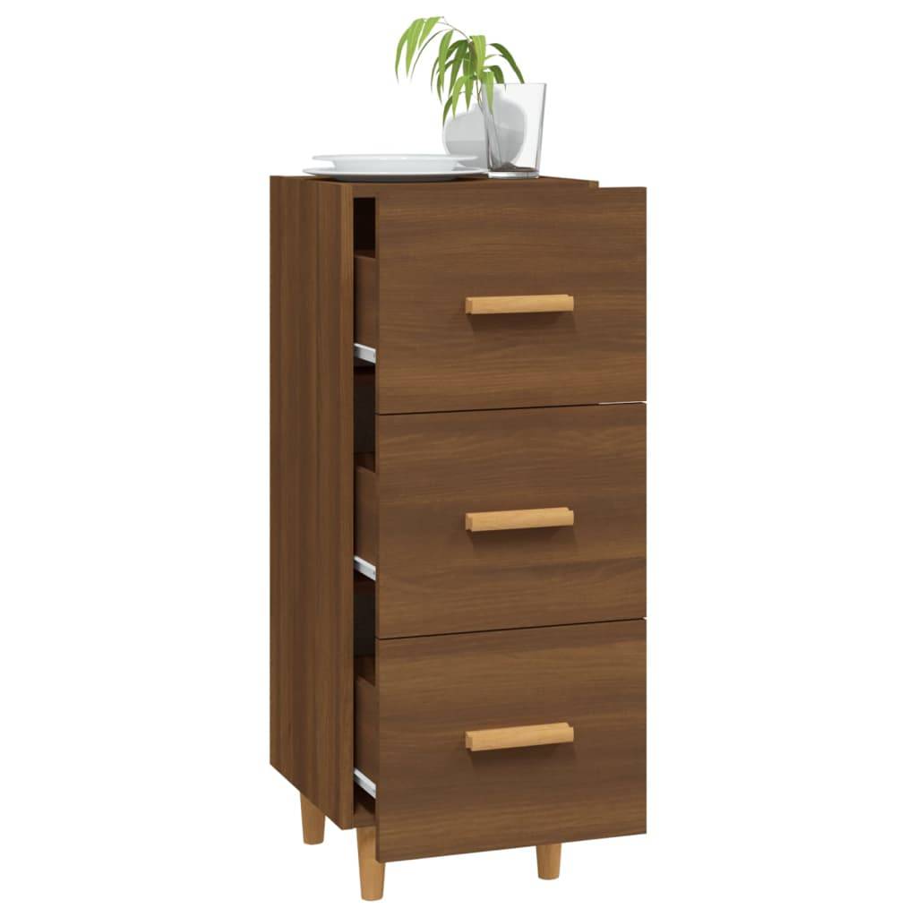 vidaXL Sideboard Braun Eichen-Optik 34,5x34x90 cm Holzwerkstoff