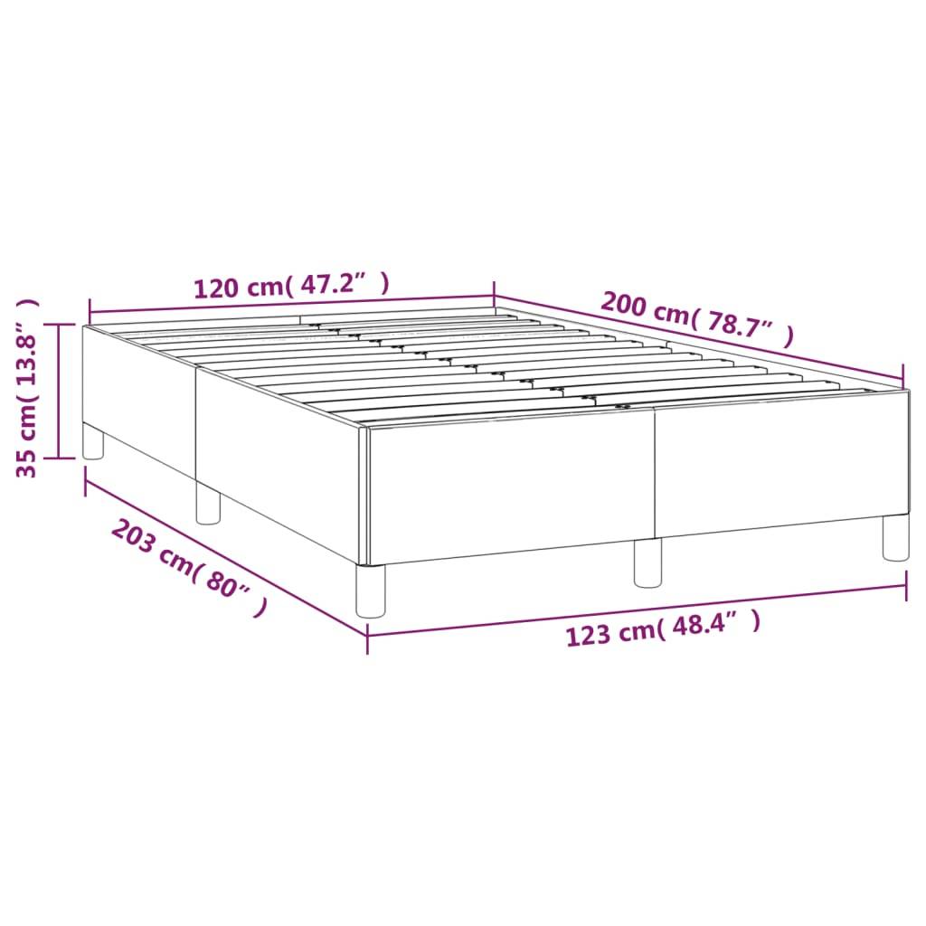 vidaXL Bettgestell ohne Matratze Hellgrau 120x200 cm Stoff