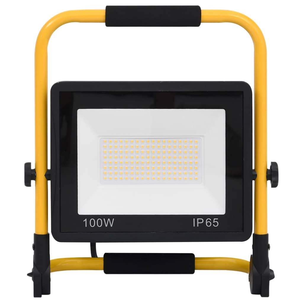 vidaXL LED-Fluter mit Handgriff 100 W Warmweiß