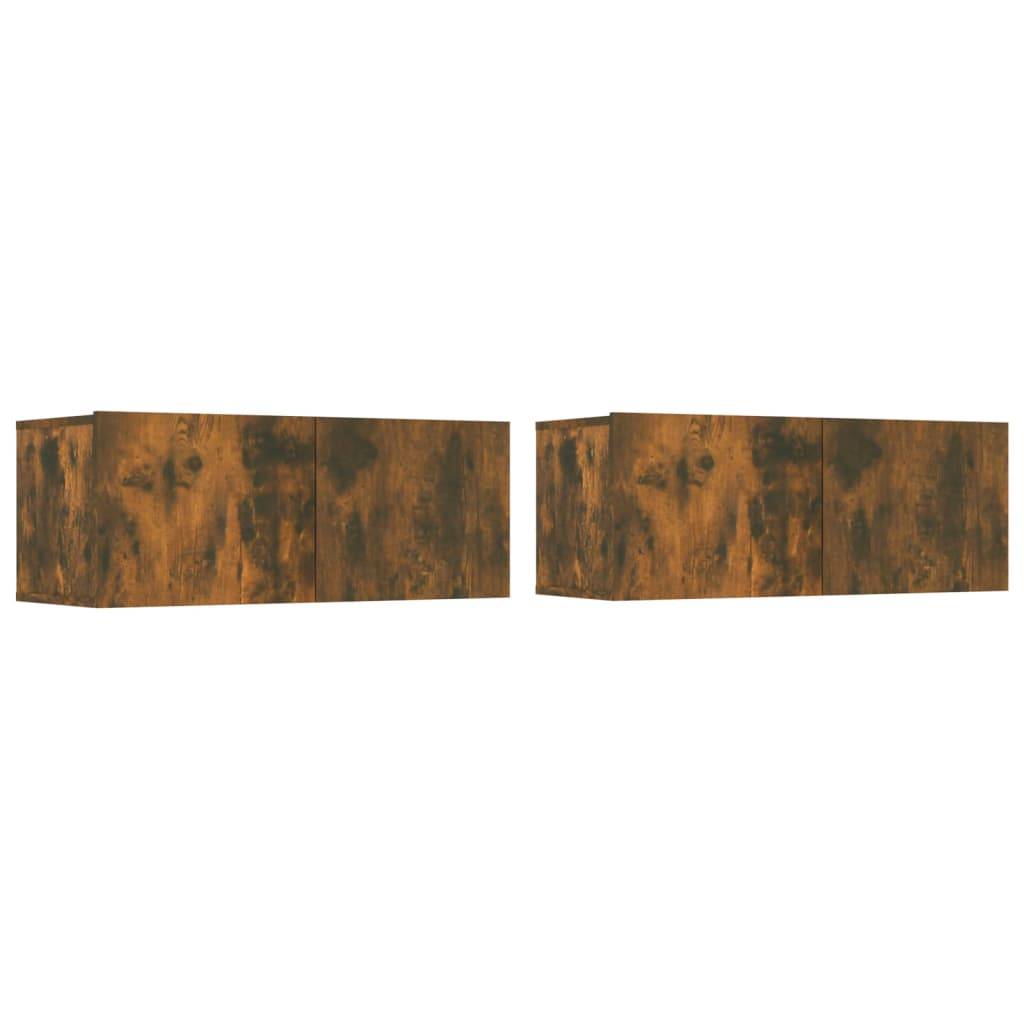 vidaXL 4-tlg. TV-Schrank-Set Räuchereiche Holzwerkstoff