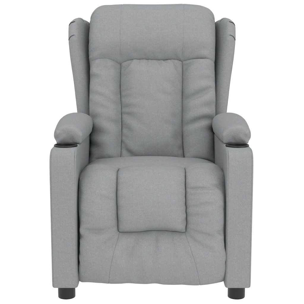 vidaXL Massagesessel Hellgrau Stoff