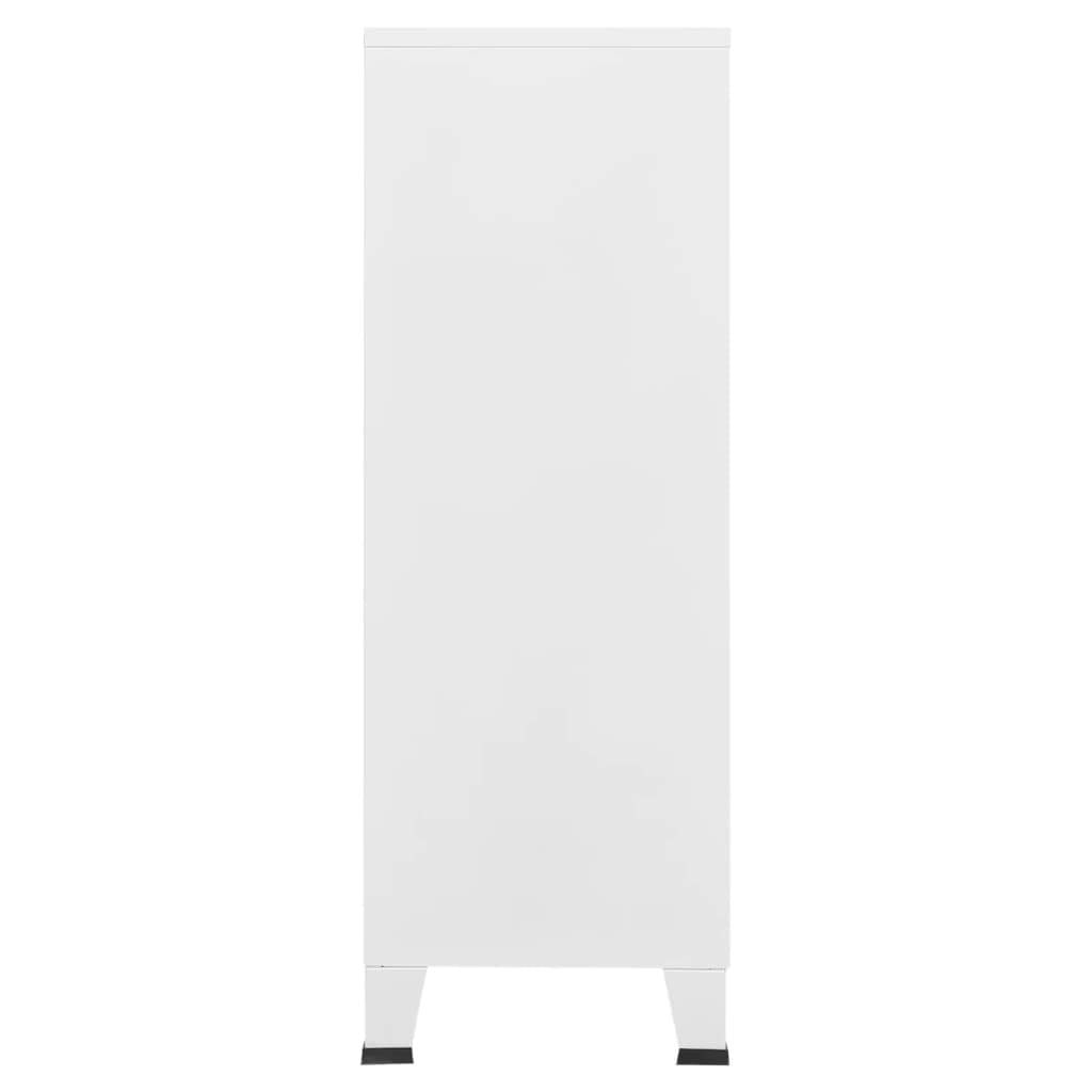 vidaXL Lagerschrank Industrial Weiß 75x40x115 cm Metall