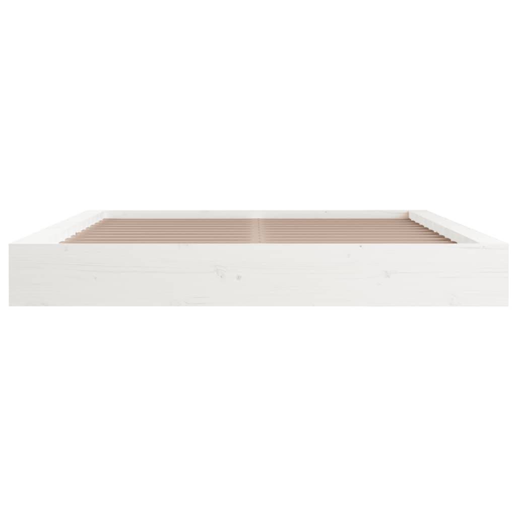vidaXL Massivholzbett Weiß 180x200 cm