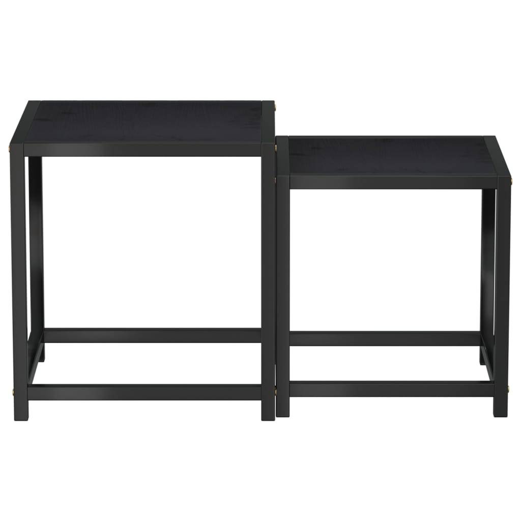 vidaXL Beistelltische 2 Stk. MDF Schwarz