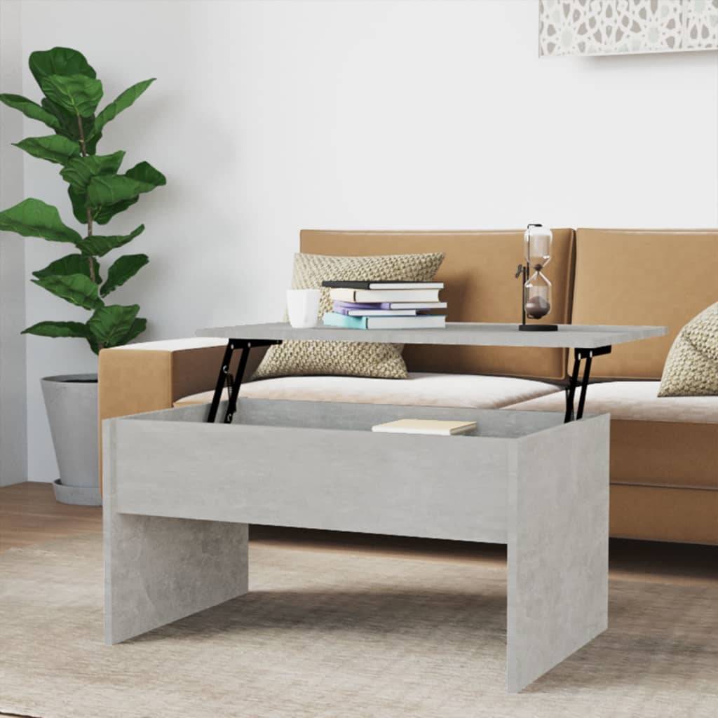 vidaXL Couchtisch Betongrau 80x50,5x41,5 cm Holzwerkstoff