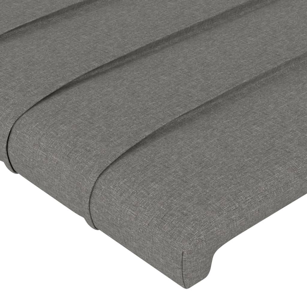 vidaXL Kopfteile 4 Stk. Dunkelgrau 90x5x78/88 cm Stoff