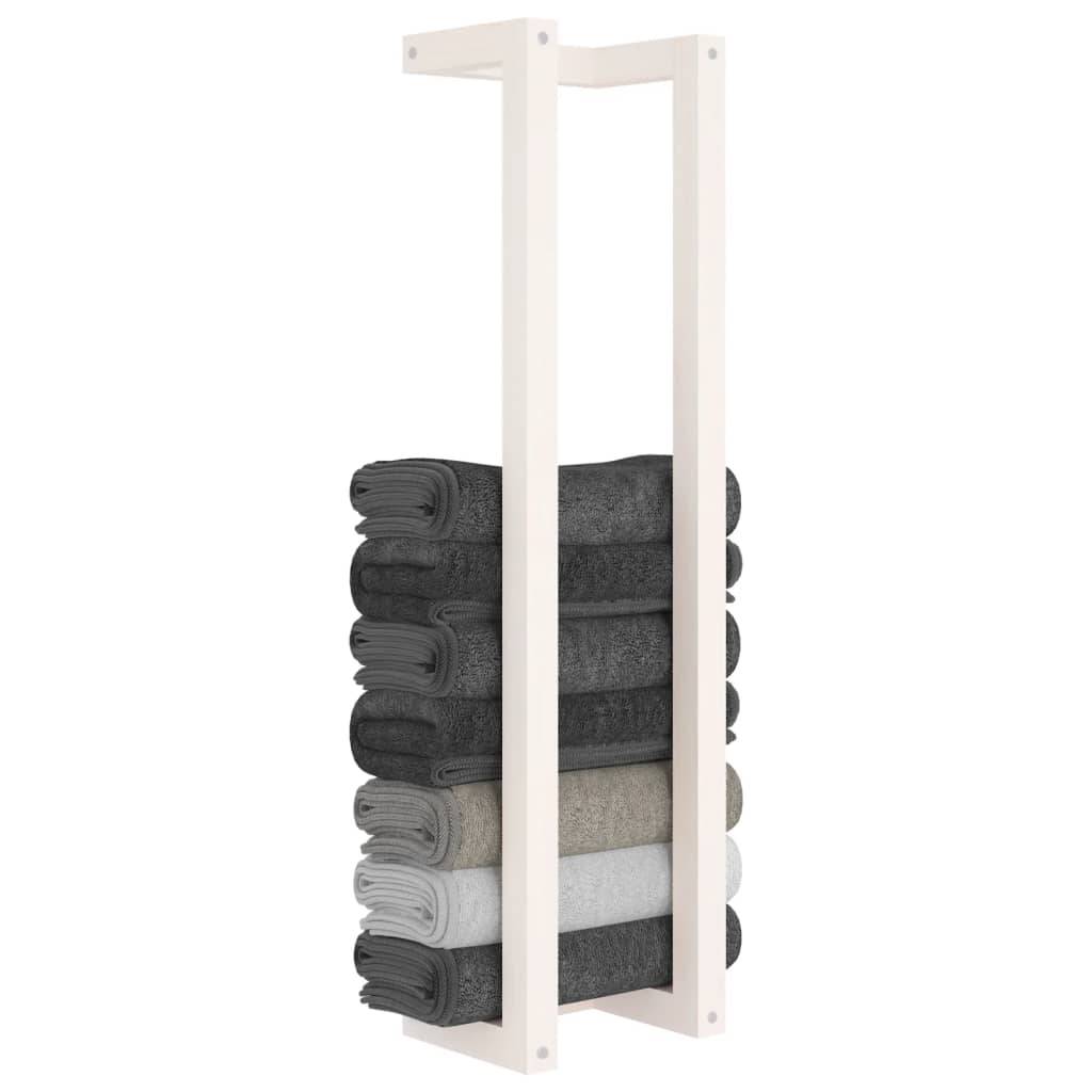 vidaXL Handtuchhalter Weiß 23x18x90 cm Massivholz Kiefer