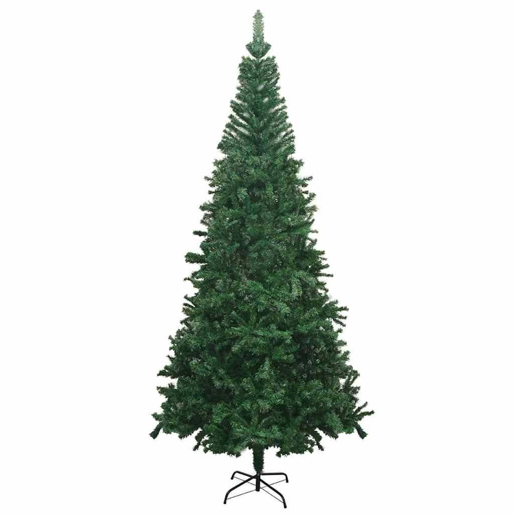 vidaXL Künstlicher Weihnachtsbaum mit Beleuchtung Kugeln L 240 cm Grün