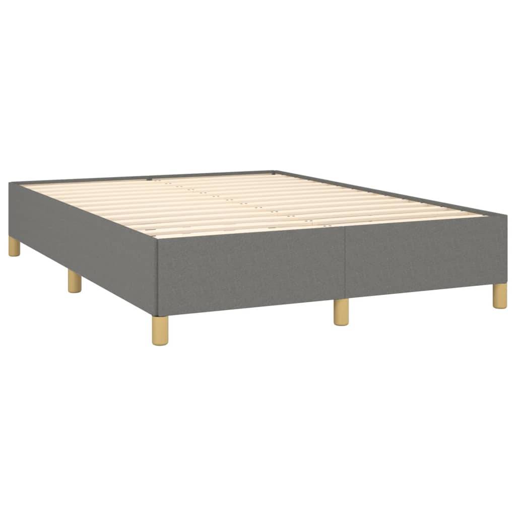 vidaXL Bettgestell ohne Matratze Dunkelgrau 140x190 cm Stoff