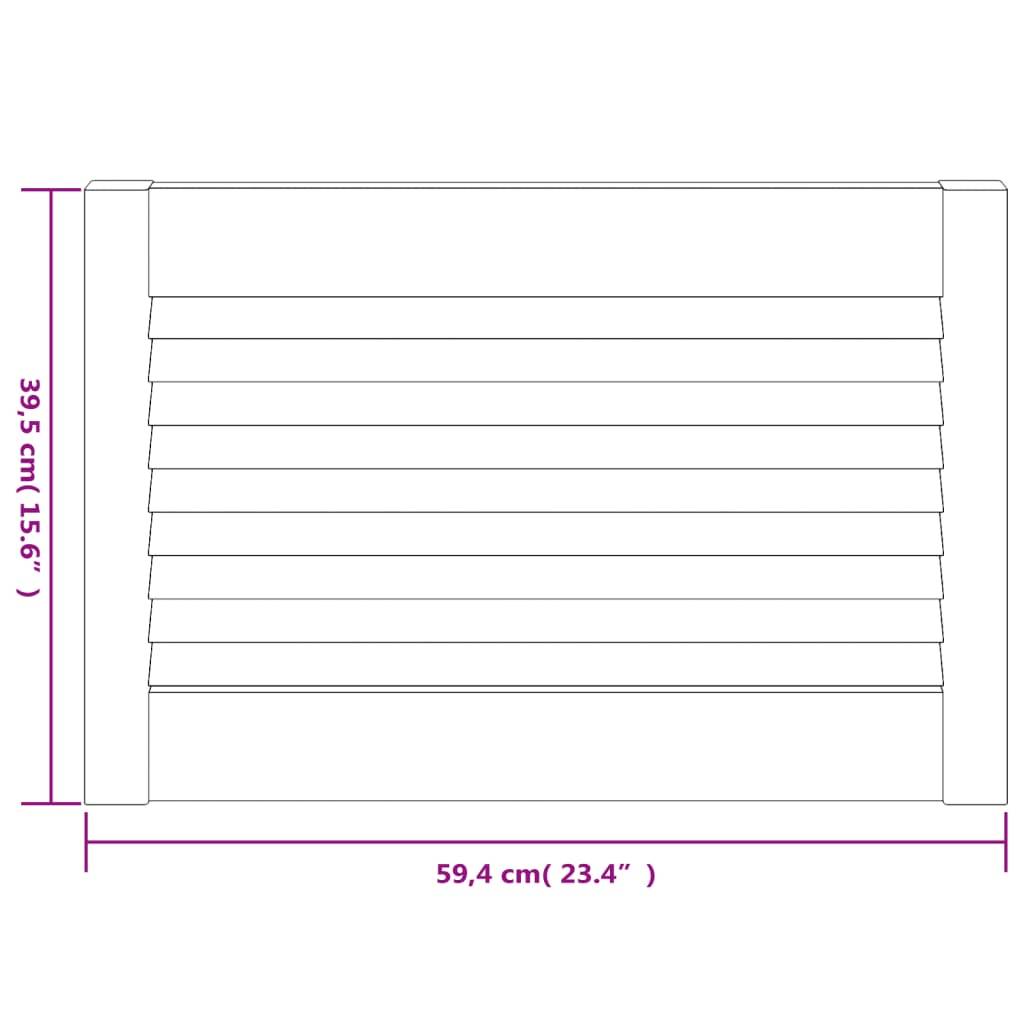 vidaXL Schranktüren Lamellen-Design 2 Stk Weiß 39,5x59,4 cm Massivholz
