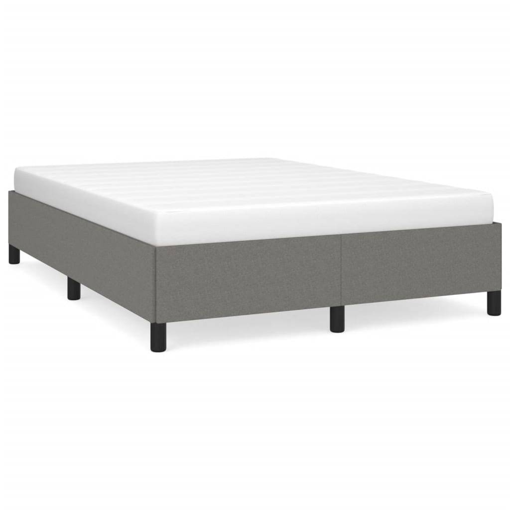 vidaXL Bettgestell ohne Matratze Dunkelgrau 140x200 cm Stoff