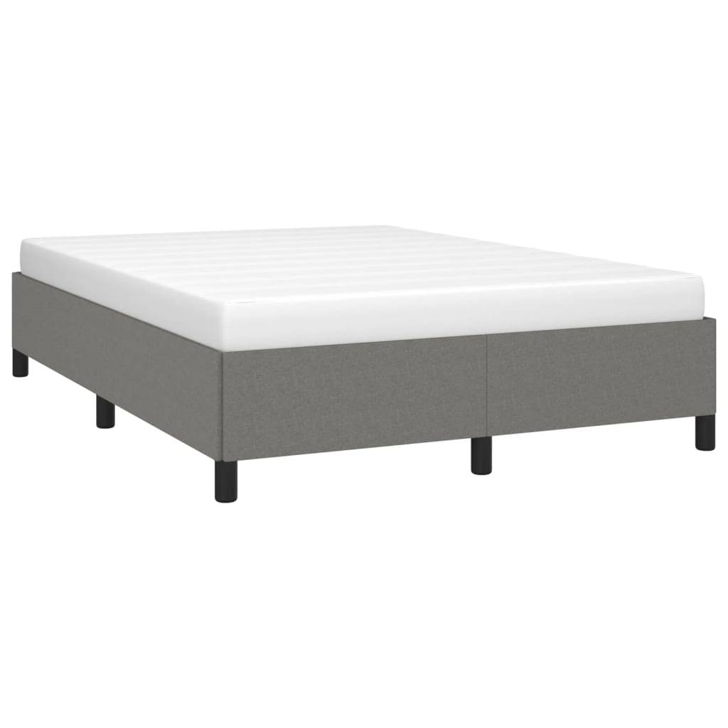 vidaXL Bettgestell ohne Matratze Dunkelgrau 140x200 cm Stoff