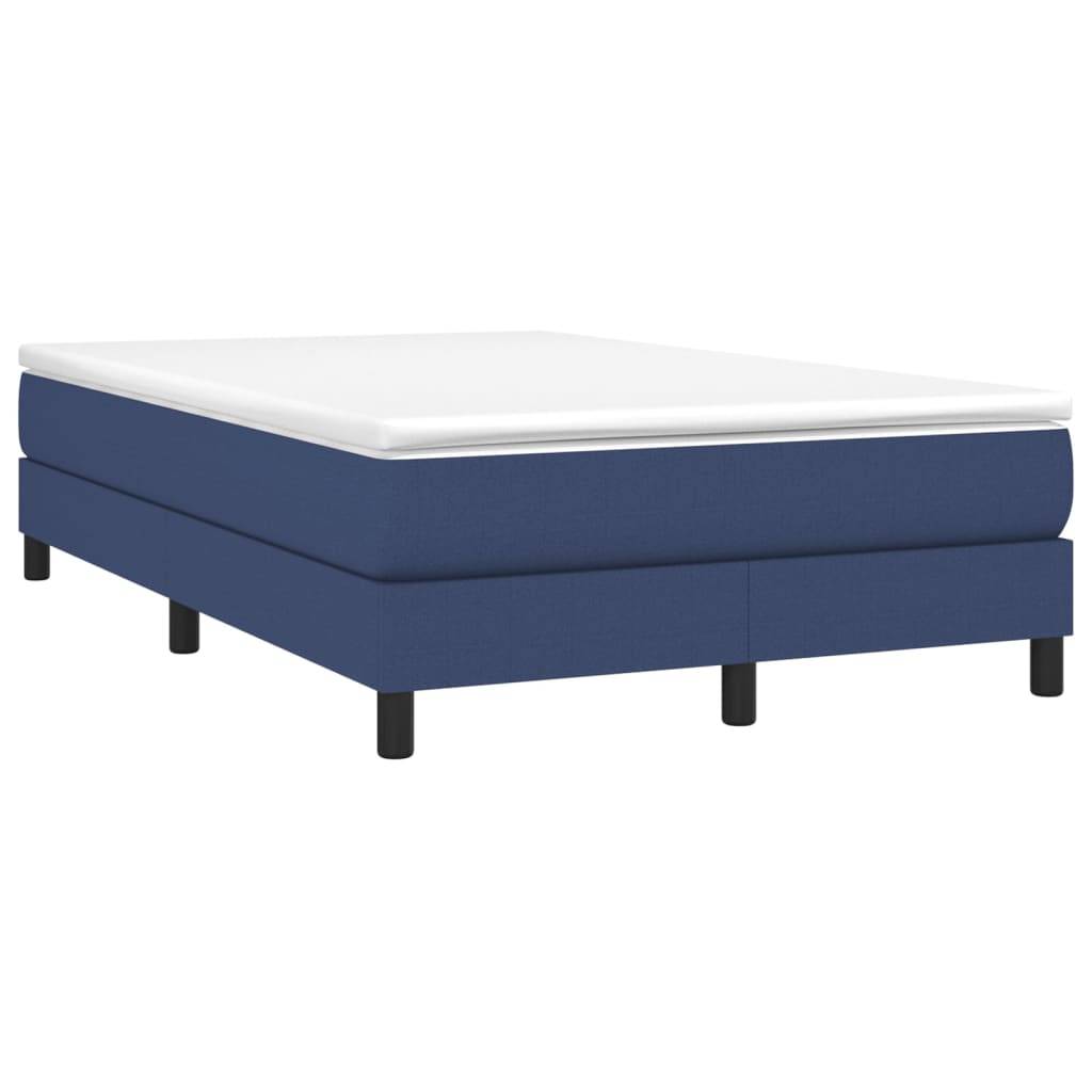 vidaXL Bettgestell ohne Matratze Blau 120x200 cm Stoff