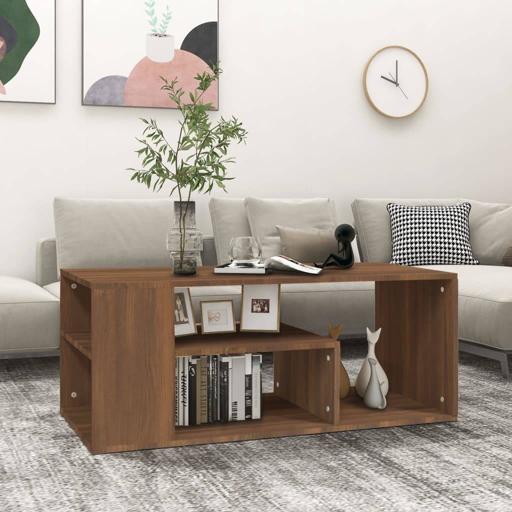 vidaXL Couchtisch Braun Eichen-Optik 100x50x40 cm Holzwerkstoff
