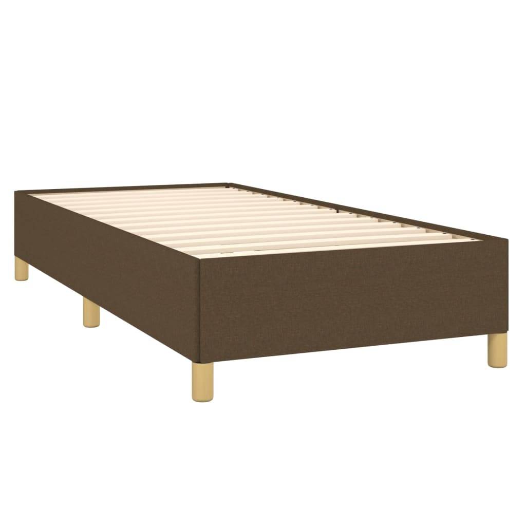 vidaXL Bettgestell ohne Matratze Dunkelbraun 90x190 cm Stoff