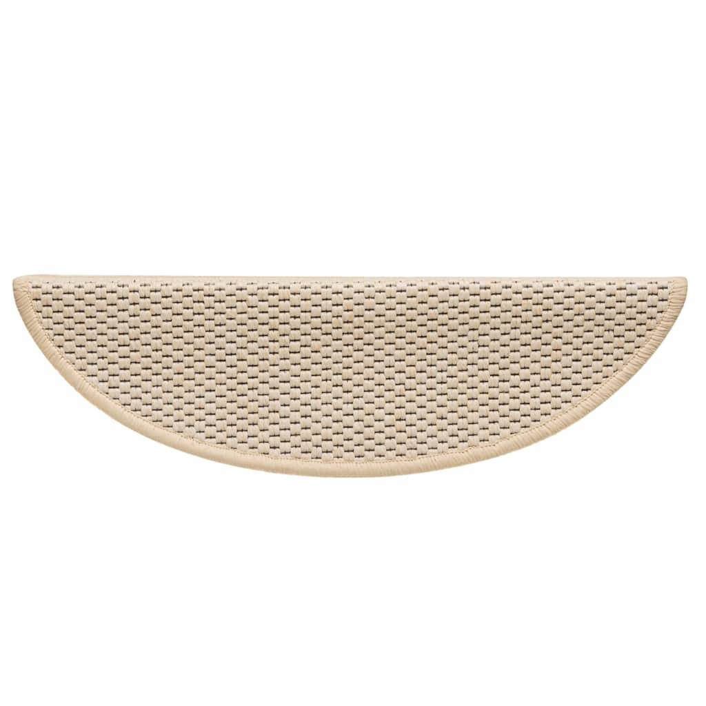 vidaXL Treppenmatten Selbstklebend Sisal-Look 15 Stk. 56x17x3 Berber