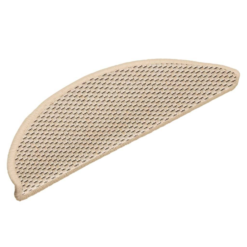 vidaXL Treppenmatten Selbstklebend Sisal-Look 15 Stk. 56x17x3 Berber