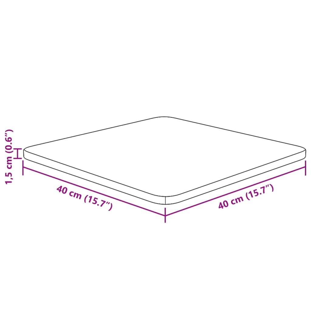 vidaXL Tischplatte Quadratisch Hellbraun 40x40x1,5cm Behandelte Eiche
