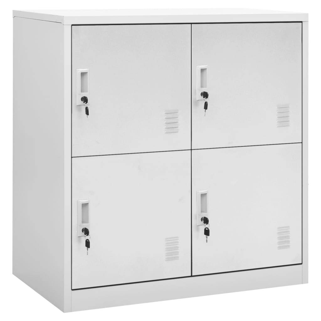 vidaXL Schließfachschrank Hellgrau 90x45x92,5 cm Stahl